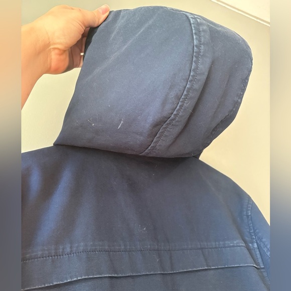 Topman Khaki Navy Hooded Jacket Parka Coat Mens Size Extra Medium - Picture 6 of 8